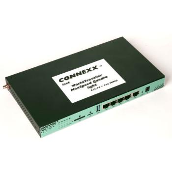 4G STANDARD: CONNEXX-inet WorldTraveller MaxSpeed Quadro light - maximaler Speed im 4G-Netz (Cat.16 + 4x4 MIMO) + WLAN-Catching für TV und Streaming