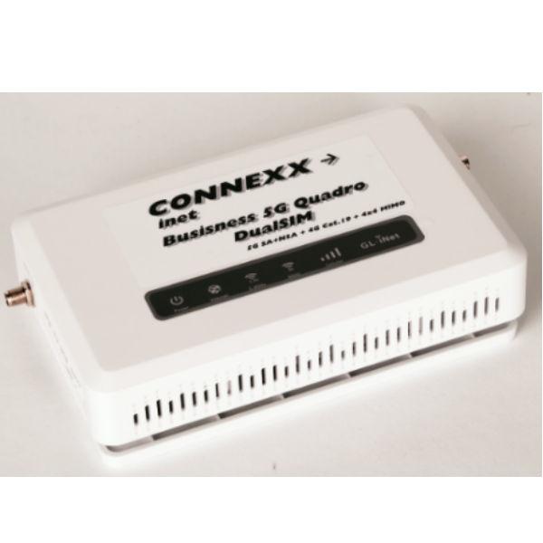 PREMIUM BUSINESS: CONNEXX-inet Business 5G Quadro DualSIM Router - 5G - Wifi6 - WLAN-Catching mit Captive Portal Unterstützung